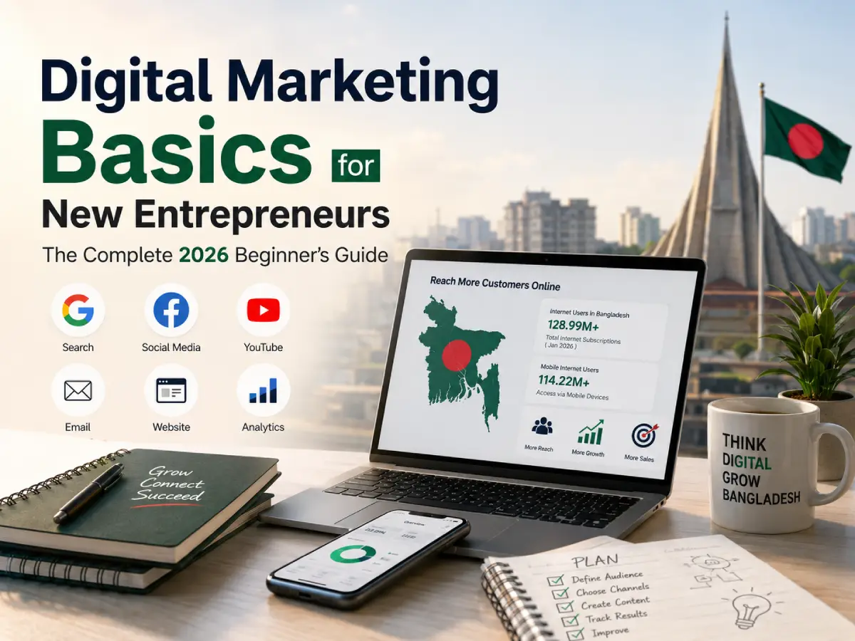 Digital Marketing Basics for New Entrepreneurs: The Complete 2026 Beginner's Guide