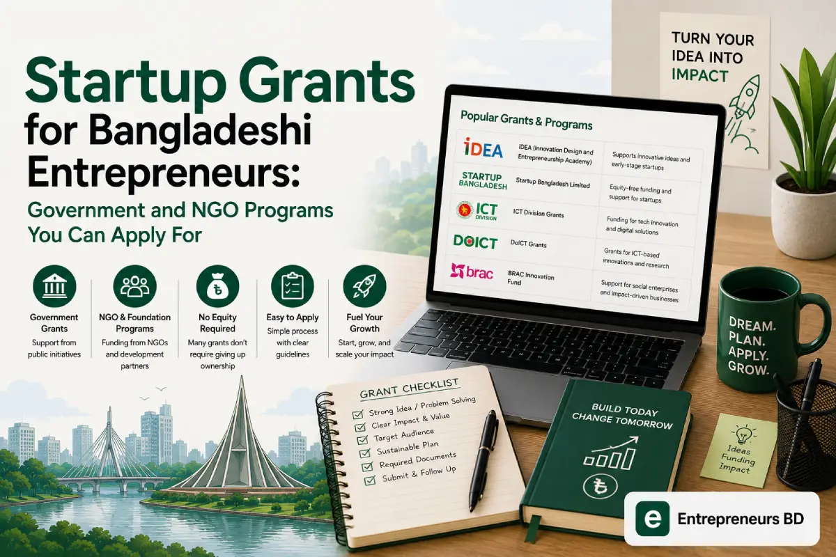 Startup Grants for Bangladeshi Entrepreneurs: Government and NGO Programs You Can Apply For